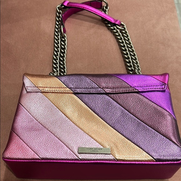 Kurt Geiger Pink and Purple Shoulder Bag THE KENSINGTON - Picture 9 of 14